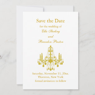 Een grote balruimte sparen de Datum (geel) Save The Date