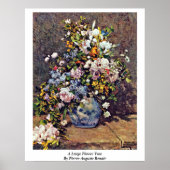Een grote bloem door Pierre-Auguste Renoir Poster (Voorkant)