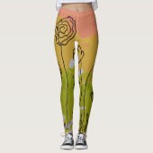 Een grote bloem leggings (Voorkant)