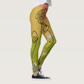 Een grote bloem leggings (Rechts)