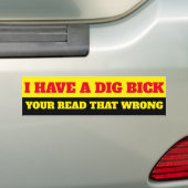 EEN GROTE BUMPERSTICKER (Op auto)