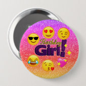 Een grote Button met Ombre Sparkles (Voorkant /achterkant)