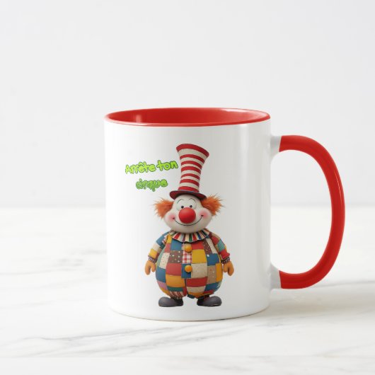 Een grote clown met een grote hoed. mok (Rechts)