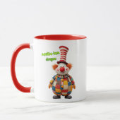 Een grote clown met een grote hoed. mok (Links)