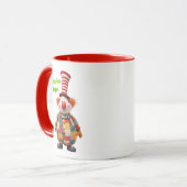 Een grote clown met een grote hoed. mok (Voorkant links)