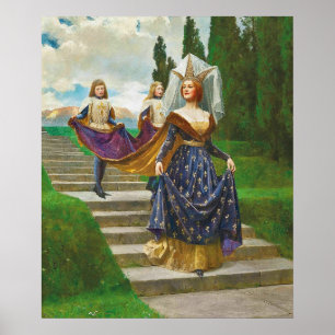 Een grote dame, circa 1910 door John Collier Poster