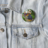 Een grote dame, circa 1910 door John Collier Ronde Button 5,7 Cm (In situ)