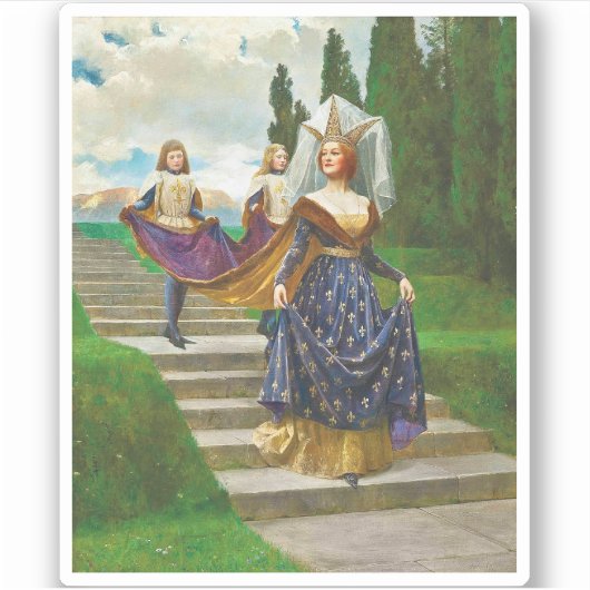 Een grote dame, circa 1910 door John Collier Sticker (Voorkant)