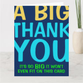 Een grote dank bedankkaart (Voorkant)