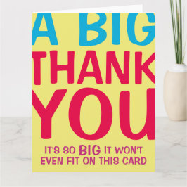 Een grote dank bedankkaart