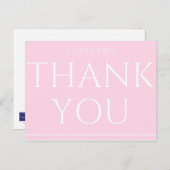 Een grote dank briefkaart (Voorkant / Achterkant)