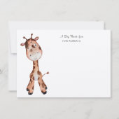 Een grote dank je wel giraffe kaart (Voorkant)