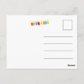 Een grote dank je wel, Mooie heldere slingers – Briefkaart (Achterkant)