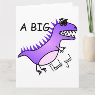 Een grote dank u dinosaurus Wenskaart Bedankkaart