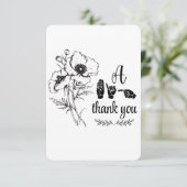 "Een grote dank u" Flat Dank u kaart (Staand voorkant)