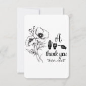 "Een grote dank u" Flat Dank u kaart (Voorkant)
