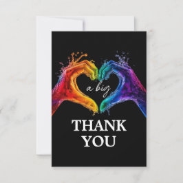 🌈❤️Een grote DANK U Hart van Trots bruiloft Bedankkaart