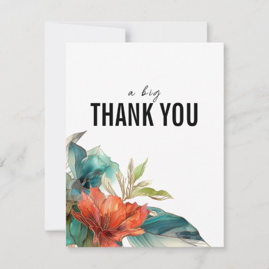 Een grote dank u Hibiscus Serenade Paradise Bedankkaart (Voorkant)