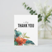 Een grote dank u Hibiscus Serenade Paradise Bedankkaart (Staand voorkant)