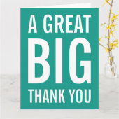 Een grote dank u kaart (Gele Bloem)