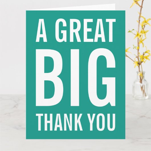 Een grote dank u kaart (Gele Bloem)