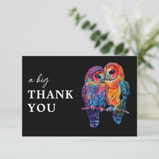 🌈 Een grote dank u LGBTQ Eeuwige Eenheid bruiloft Bedankkaart (Staand voorkant)