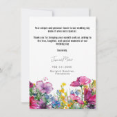 Een grote DANK U Meadow Blooms Collectie Bedankkaart (Achterkant)