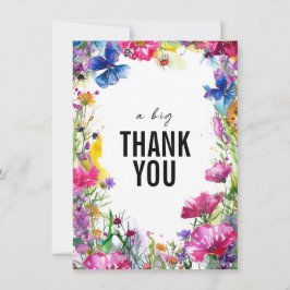 Een grote DANK U Meadow Blooms Collectie Bedankkaart