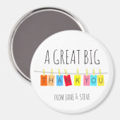 Een grote dank u, schattige heldere bunting - magneet (Voorkant / Achterkant)