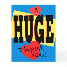 Een grote dank voor extra grote 8 x 10 kaarten