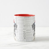 Een grote Deense Kerstman op houten achtergrond Mok (Midden)