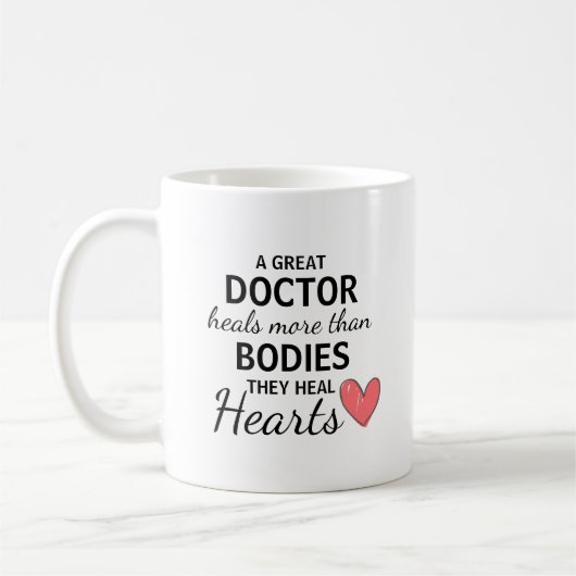 Een Grote Dokter Geneest Harten Gepersonaliseerd Koffiemok (Links)