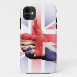Een grote duim omhoog 'als' met de vlag van de Uni iPhone 11 Hoesje