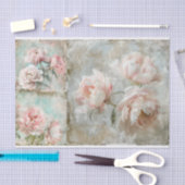 Een grote en twee kleinere prachtige Rozen Tissuepapier (Craft)