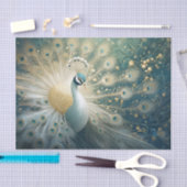 Een grote entree, witte veren pauw finery tissuepapier (Craft)