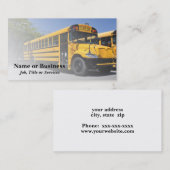 Een grote gele schoolbus visitekaartje (Voorkant / Achterkant)