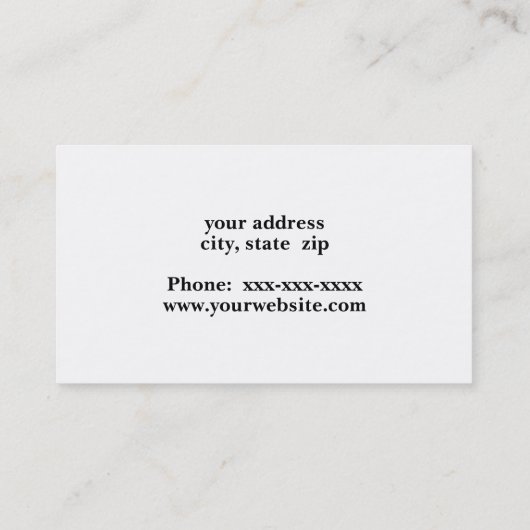 Een grote gele schoolbus visitekaartje (Achterkant)