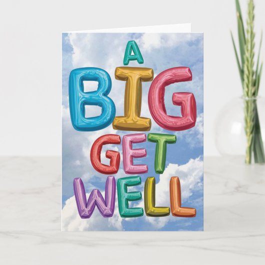 Een grote get-well kaart voor een vriend of famili (Voorkant)