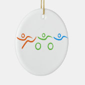 Een grote gift Triathlon voor uw vriend of familie Keramisch Ornament (Rechts)