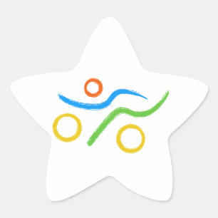 Een grote gift Triathlon voor uw vriend of familie Ster Sticker