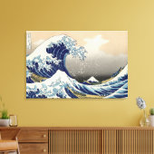 Een grote golf van Kanagawa door Hokusai Canvas Afdruk (Insitu (Woonkamer))