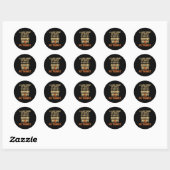 Een grote groep mensen - grappige sarcastische cit ronde sticker (Vel)