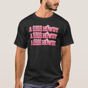 Een Grote Hallo Kleine Fam Vintage Cowgirl Rush Da T-shirt