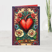 Een grote hart gevouwen notitie Kaart (Voorkant)