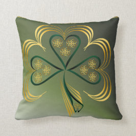 Eén grote, heldere Shamrock Kussen