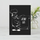 EEN GROTE ***INVITATIE*** MET DEZE KOOLCHEF KAART (Staand voorkant)