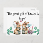 Een grote kans op Pasen is hoop Briefkaart (Voorkant / Achterkant)