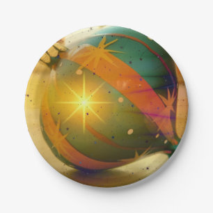 Een grote kerstversiering papieren bordje