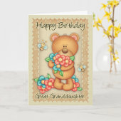 Een grote kleindochter-vogelkaart met een bundel kaart (Gele Bloem)