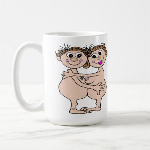 Een grote knuffel mok koppel